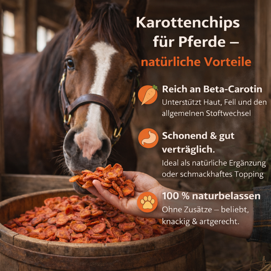 Karottenchips für pferde
