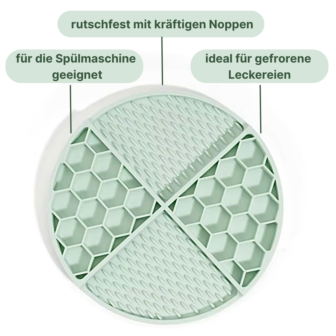 Saugstarke schleckmatte fuer hunde rund