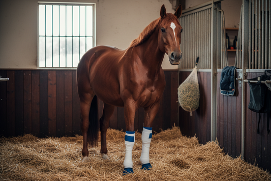 Sportpferd mit Sehnenverletzung