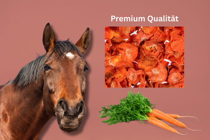 Karotten Scheiben für Pferde - getrocknet