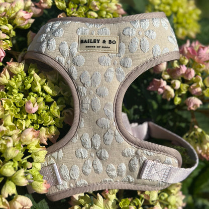 Leichtes Polyester Hundegeschirr in Beige-Braun, pflegeleicht und wetterbeständig – Bailey & Bo