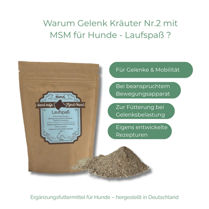 Gelenk Kräuter Nr.2 mit MSM für Hunde - für das natürliche Gleichgewicht der Gelenkbeweglichkeit mit Silizium &  MSM