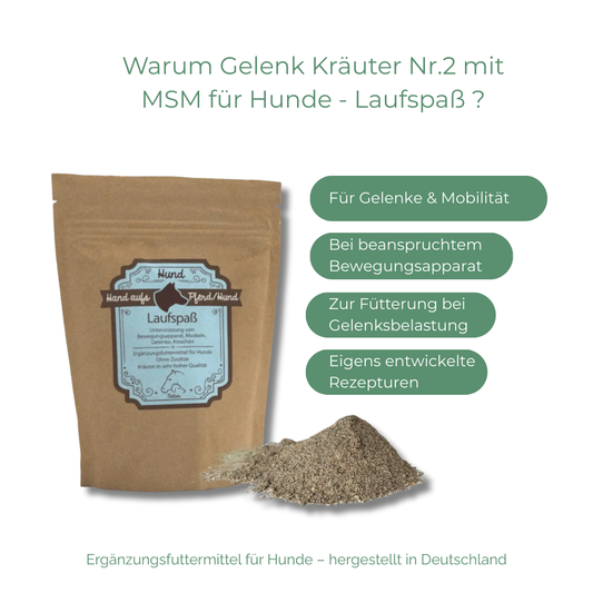 Gelenk Kräuter Nr.2 mit MSM für Hunde - für das natürliche Gleichgewicht der Gelenkbeweglichkeit mit Silizium &  MSM