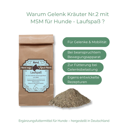 Gelenk Kräuter Nr.2 mit MSM für Hunde - für das natürliche Gleichgewicht der Gelenkbeweglichkeit mit Silizium &  MSM