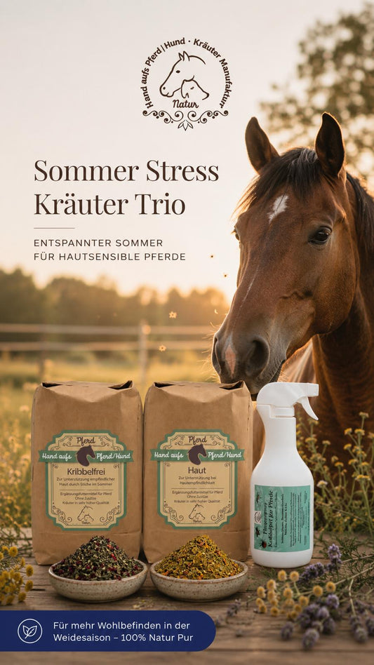 Sommer Stress Kräuter Trio für Pferde