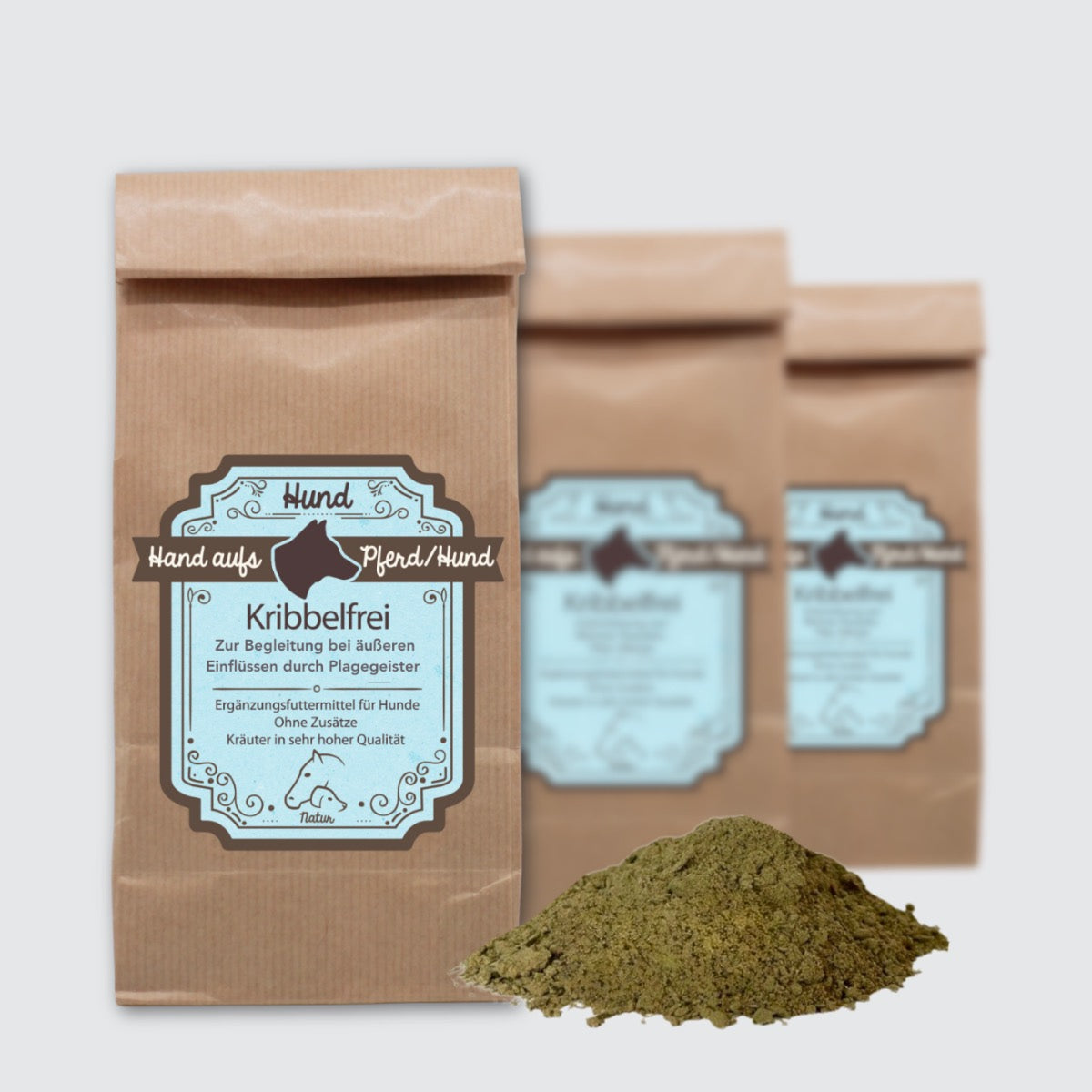 Verpackung von Haut Kräutern für Hunde Plagegeister