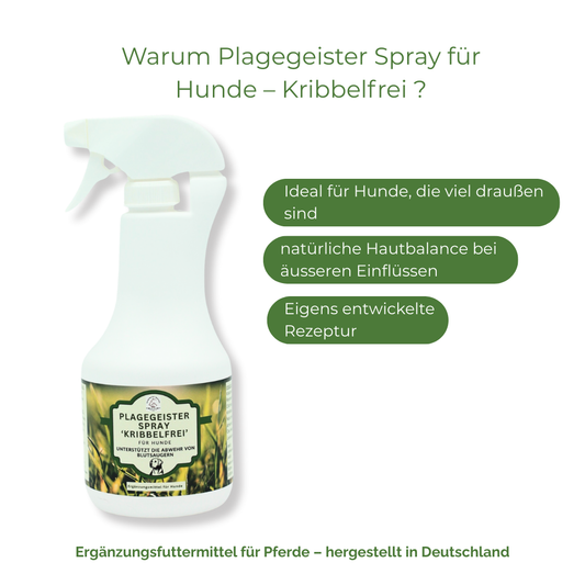 Plagegeister Kräuter Spray für Hunde, schützt vor Flöhen, Zecken und anderen Insekten, ohne chemische Zusätze