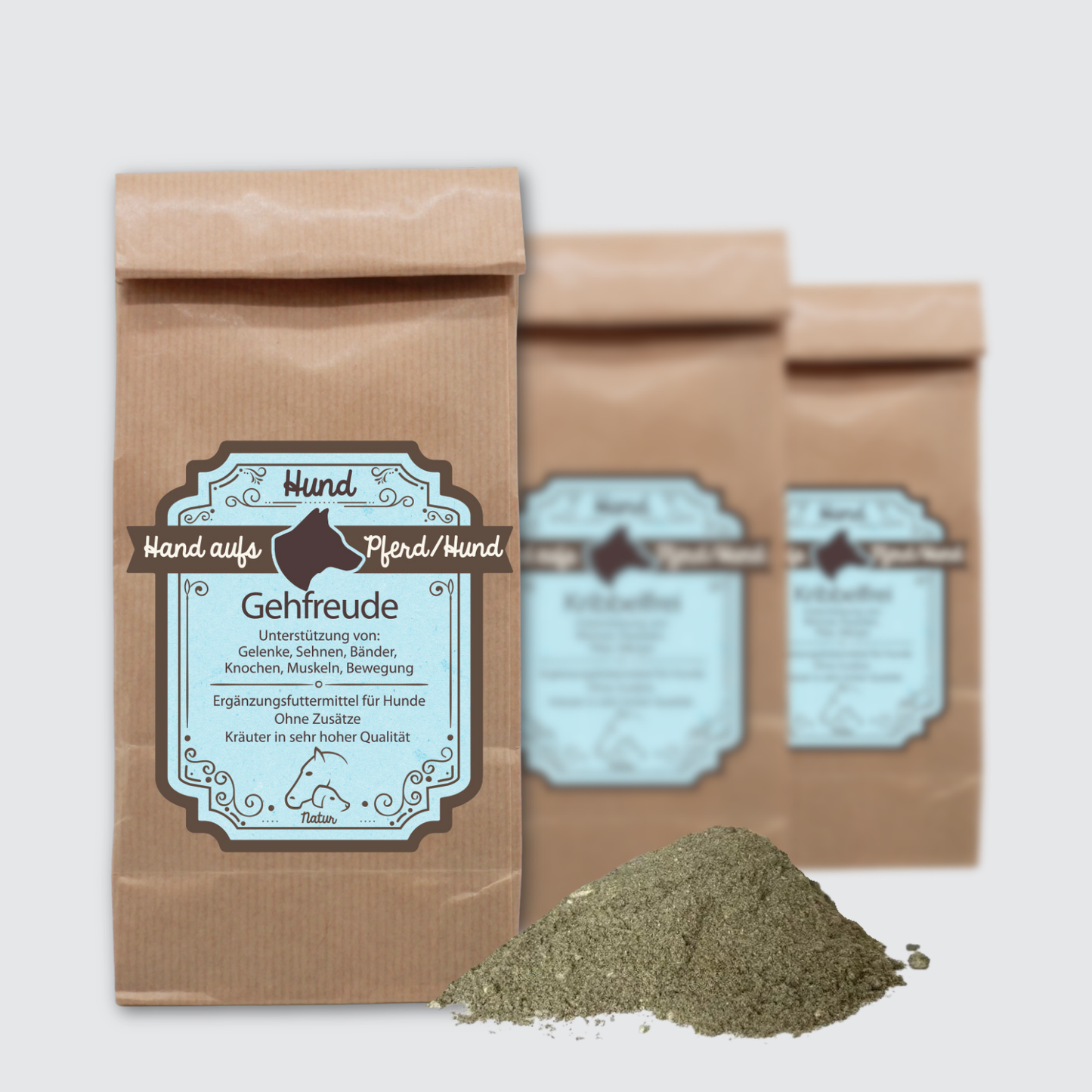 Verpackung Sehnen Kräuter für Hunde - Gehfreude -
zur Stärkung der körpereigenen Sehnenfunktionen