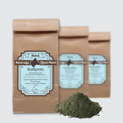 Verpackung Staerke Kraeuter fuer Hunde Zur ernährungsphysiologischen Unterstützung von Bewegungsfreude, Immunsystem & Abwehr