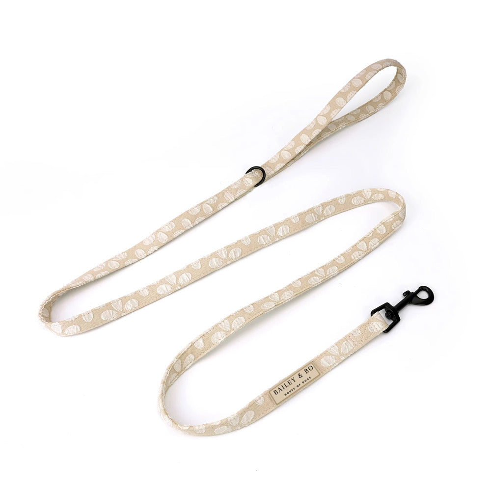 Hundeleine mit fester Handschlaufe Beige Creme