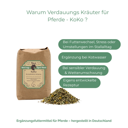 Verdauung Kräuter für Pferde 