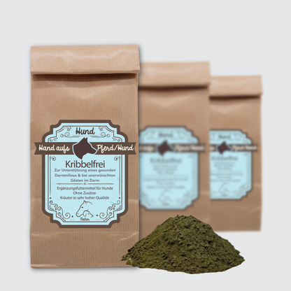 Verpackung Wurm Kräuter für Hunde - Pflanzenbasierte Nährstoffvielfalt zur Unterstützung der Darmflora bei äußeren Einflüssen