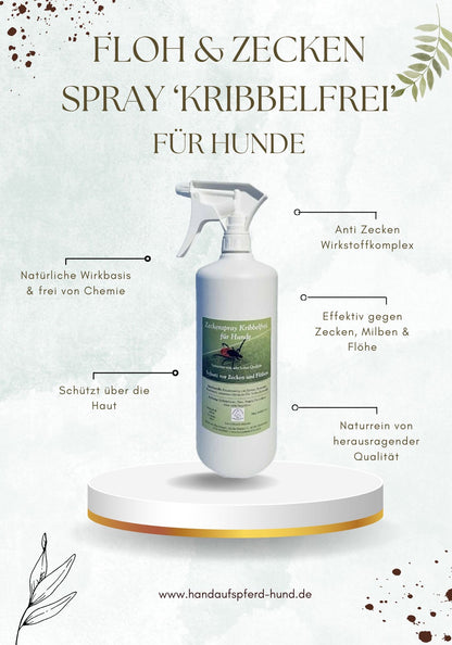 Floh & Zecken Spray für Hunde ohne Chemie – Kribbelfrei